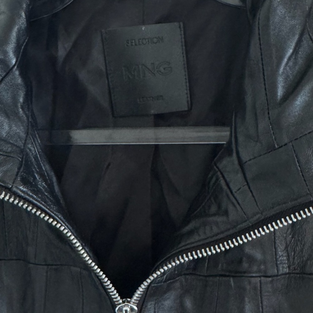 Mango Selection Oversized Patchwork Leather Coat - image 7